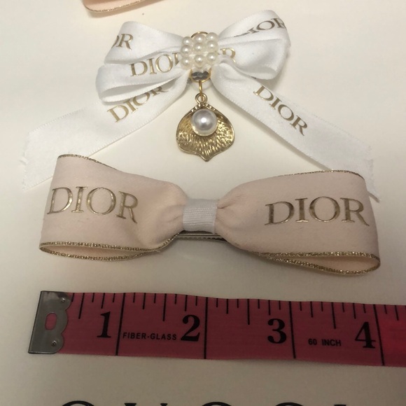 DIOR Hair Clip Set- handmade with original DIOR ribbon - Picture 5 of 6